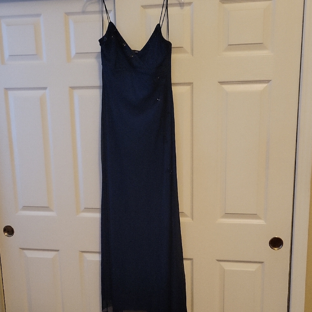 Rimini Midnight Blue Maxi Dress with Spaghetti Straps